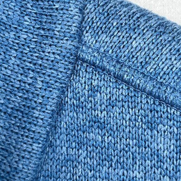 VERMONT COUNTRY STORE Sweater Mens L Fleece Jacket Mock Neck Full Zip Blue - Picture 11 of 16